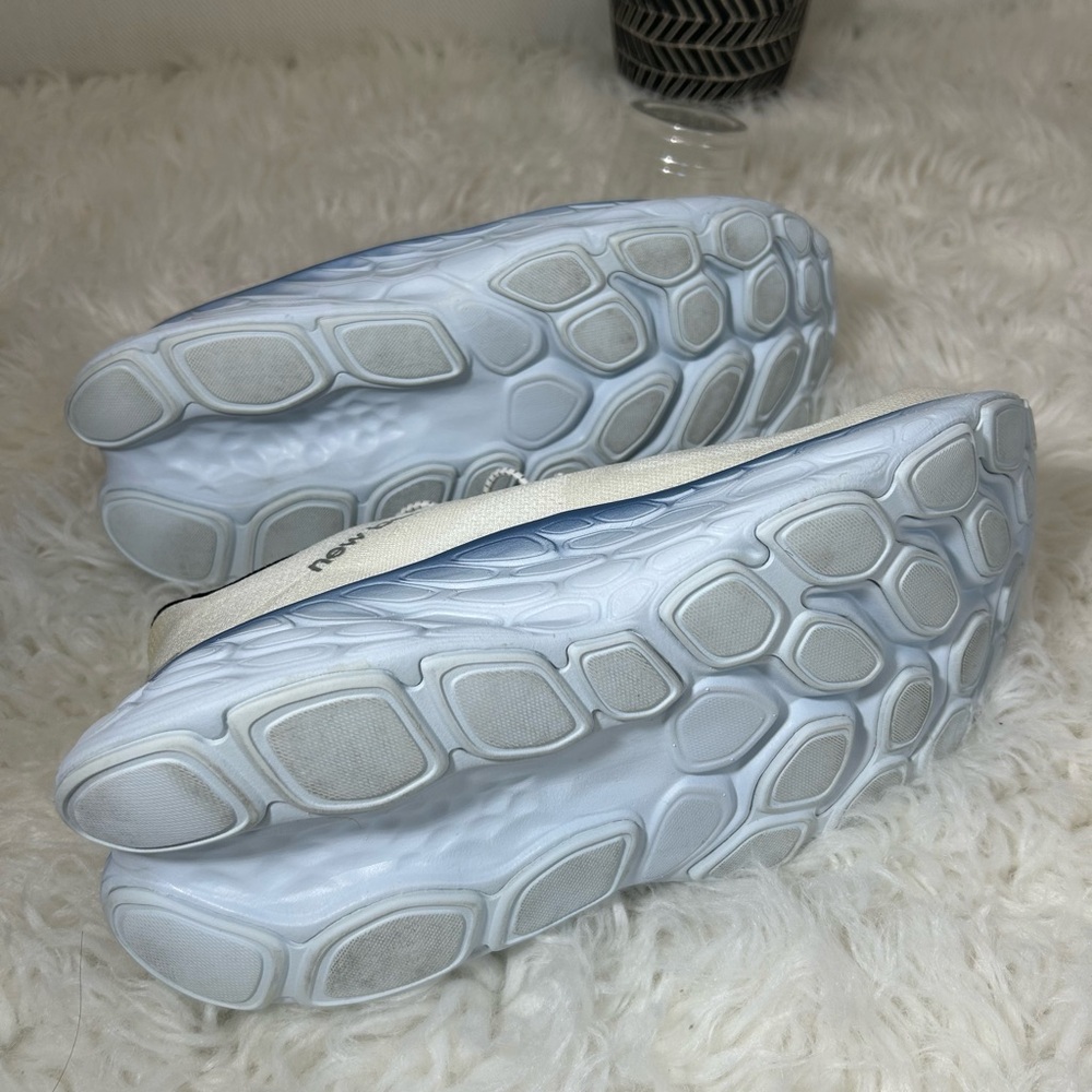 New Balance Men’s White & Blue Fresh Foam Athletic Sneakers - Picture 2 of 8